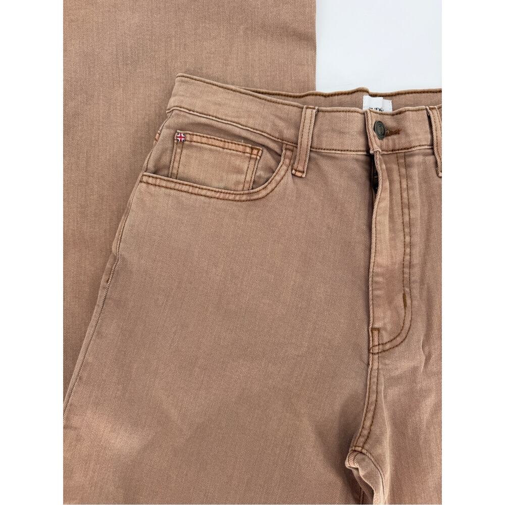 Hudson Jolene Wide Leg High Rise Jeans Tan Brown Womens NEW - Size 27 - Picture 4 of 11